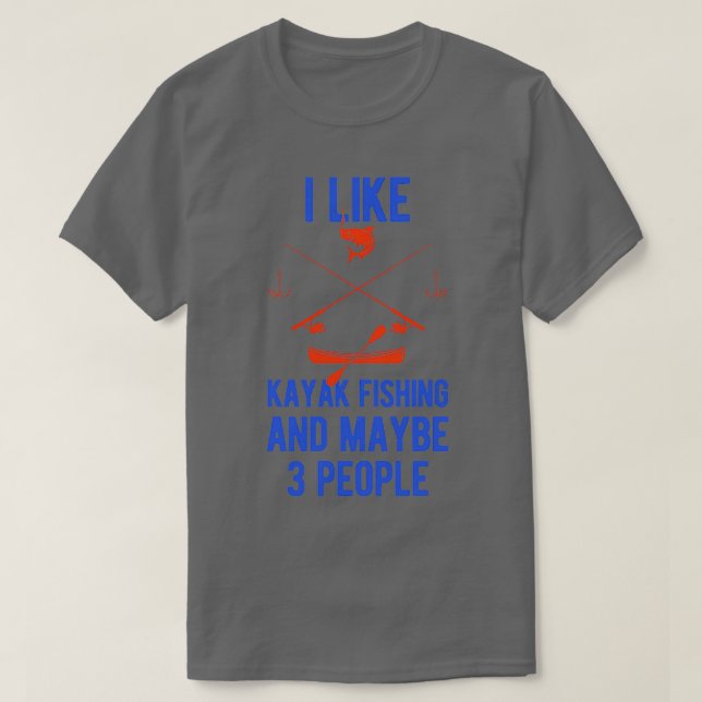 Camiseta La divertida pesca de Kayak (Diseño del anverso)
