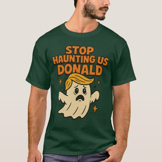 Camiseta La divertida protesta fantasma deja de perturbar (Anverso)