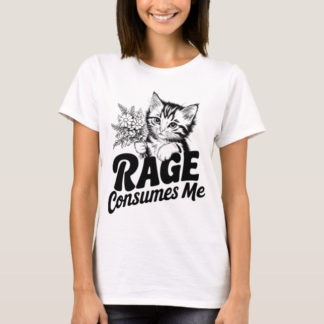 Camiseta La divertida rabia del gato me consume (Anverso)