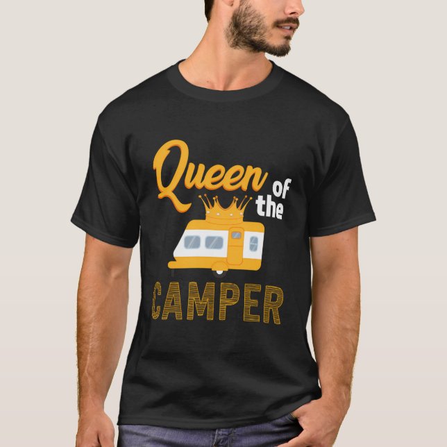 Camiseta La Divertida Reina Del Camper Camping Cosas Regalo (Anverso)