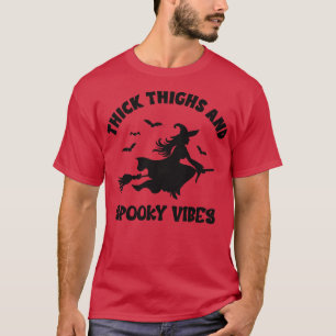 Camiseta La divertida silueta de brujas de Halloween y las 