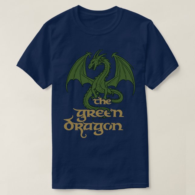 Camiseta La divertida taberna del Dragón Verde ama a los dr (Diseño del anverso)