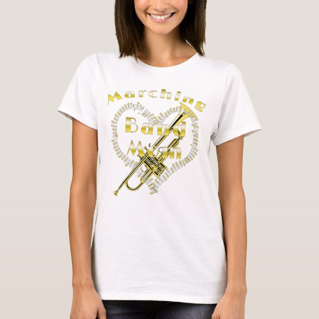 Camiseta La divertida Trumpet marchando con su banda Mamá (Anverso)