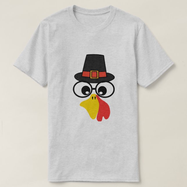 Camiseta La divertida Turquía se enfrenta al día de Acción  (Diseño del anverso)