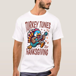 Camiseta La divertida Turquía sintoniza la música de Acción