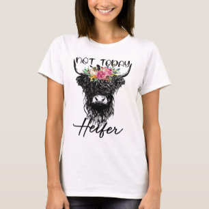 Camiseta La divertida vaca de Highland no ama a los amantes