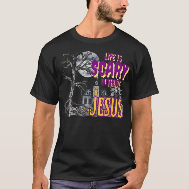 Camiseta La divertida vida de Halloween es aterradora sin J (Anverso)
