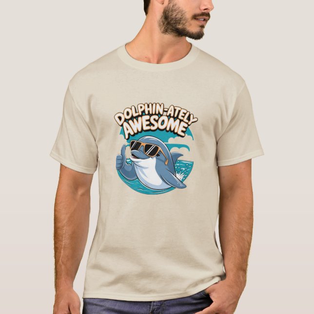 Camiseta La divertida vida marina: diseños de delfines (Anverso)