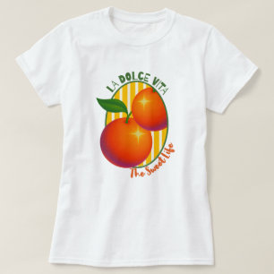 Camiseta La Dolce Vita Naranja Fruta Retro