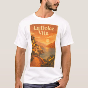 Camiseta La Dolce Vita – Póster de viaje de la costa italia