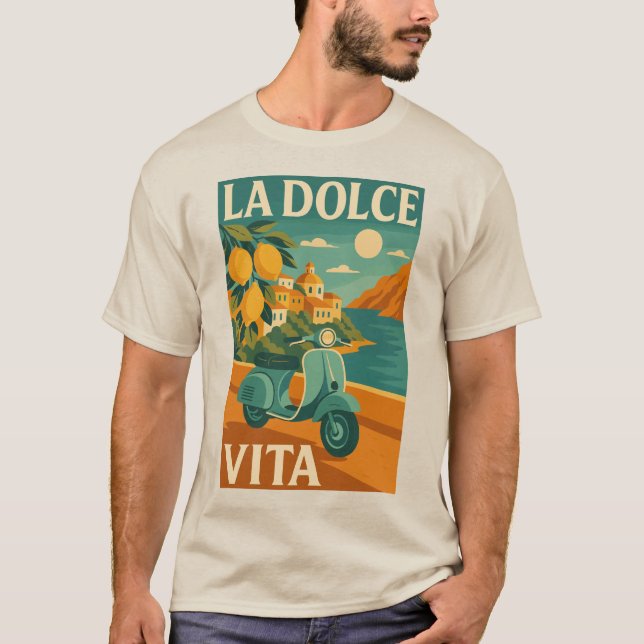 Camiseta La Dolce Vita – Retro Italian Coast Travel (Anverso)