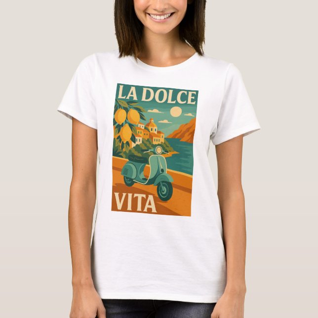 Camiseta La Dolce Vita – Retro Italian Coast Travel (Anverso)
