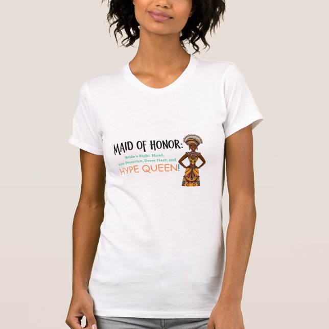 Camiseta La doncella de honor inspirada en África (Anverso)