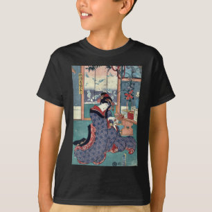 Camiseta La doncella de la licorería por Utagawa, Toyokuni