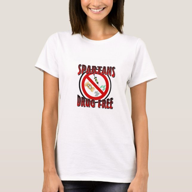 Camiseta la droga libera spartans (Anverso)