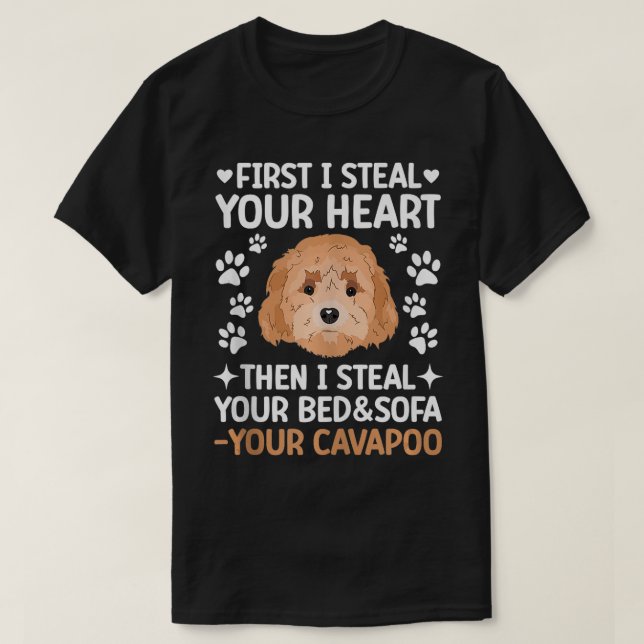 Camiseta La dueña de Cavapoo Funny Cavapoo Dad Cavapoo Mom (Diseño del anverso)