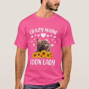 Camiseta La dueña de Maine Coon CRAZY MAINE COON LADY Cat M
