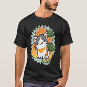 Camiseta La dulce aventura cítrica naranja del gato Neko af