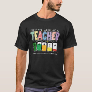 Camiseta La duración de la batería de un aula divertida del