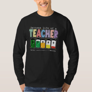 Camiseta La duración de la batería de un aula divertida del