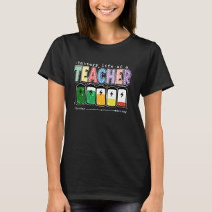 Camiseta La duración de la batería de un aula divertida del
