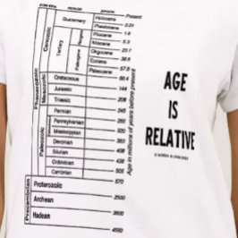 Camiseta La edad es relativa (el humor del tiempo