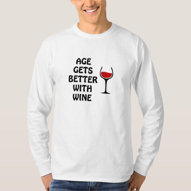 Camiseta La Edad Mejora Con El Vino (Anverso)