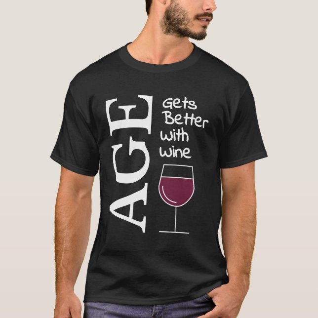 Camiseta La Edad Mejora Con El Vino (Anverso)