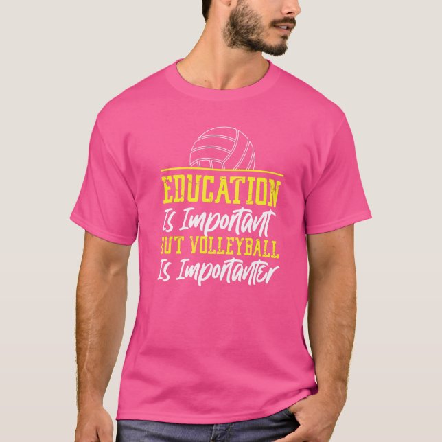 Camiseta La Educación Del Equipo De Jugadores De Voleibol E (Anverso)