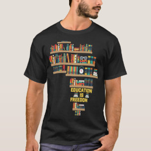 Camiseta La educación es el libro de la libertad, la biblio
