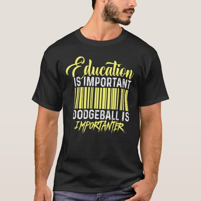 Camiseta La educación es importante, el béisbol es importan (Anverso)