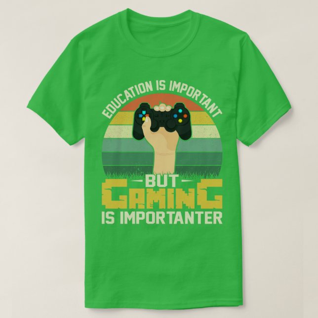 Camiseta La educación es importante, pero el juego es impor (Diseño del anverso)