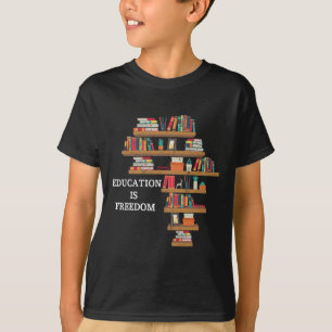 Camiseta La educación es libertad historia negra afroameric