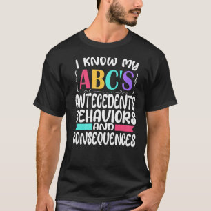 Camiseta La educación especial ABC de la escuela de autismo
