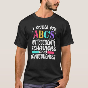 Camiseta La educación especial ABC de la escuela de autismo