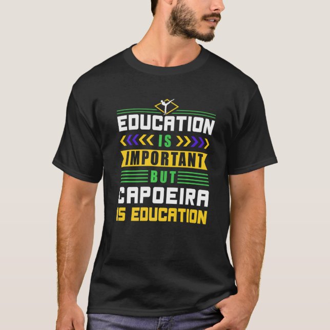 Camiseta La Educación Marcial de Baile de la Capoeira Brasi (Anverso)