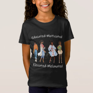 Camiseta La educada Reina Negra Motivada Melanin Ame Africa
