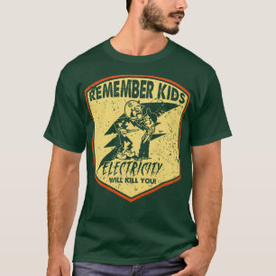 Camiseta La electricidad angustiada retro te matará