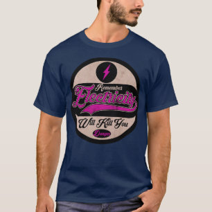 Camiseta La electricidad te matará a ti morado