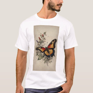 Camiseta La elegancia de la naturaleza: Ilustracion maripos
