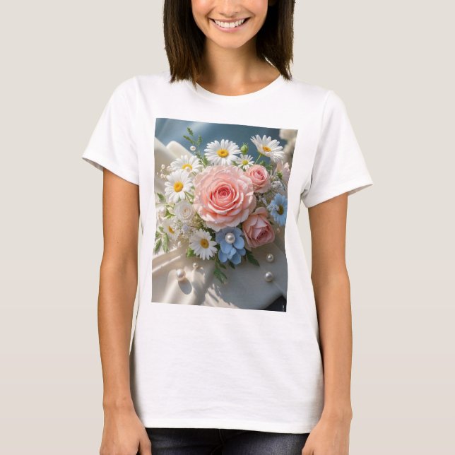 Camiseta La elegancia floral eterna se encuentra con el rom (Anverso)