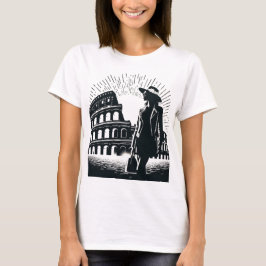 Camiseta La elegancia moderna se encuentra con la Roma anti