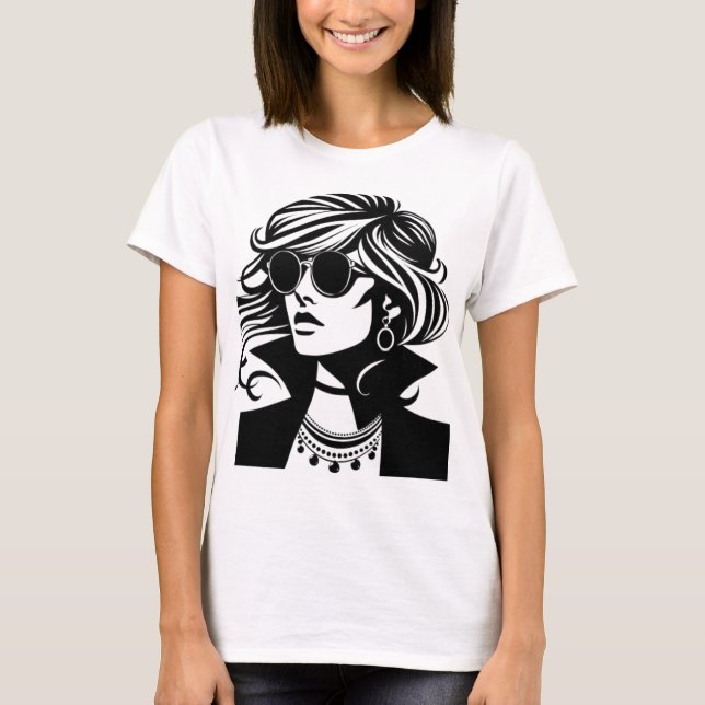 Camiseta La elegante silueta: La elegancia de la joyería (Anverso)