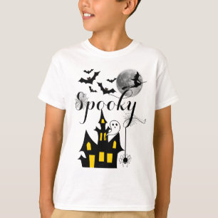 Camiseta La embrujada bruja voladora de la casa asustada Ha
