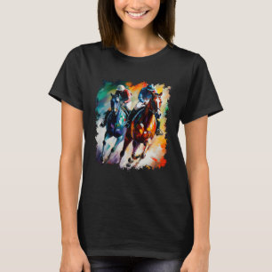 Camiseta La emoción de la Carreras de caballos de raza colo