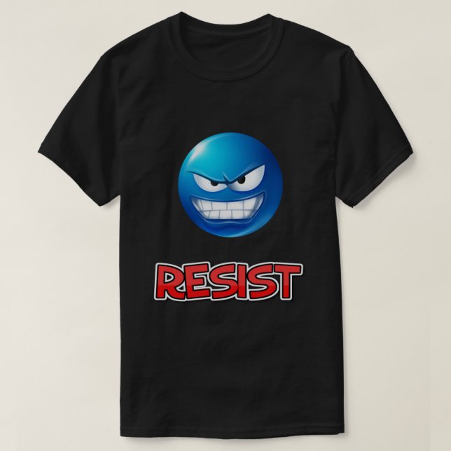 Camiseta la emoji azul, resiste (Diseño del anverso)