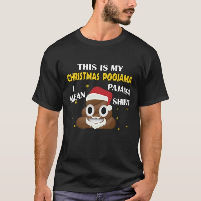 Camiseta La emoji del impulso esto es mi navidad Poojama - (Anverso)