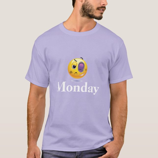 Camiseta La Emoji del lunes de los Camisas de los Hombres e (Anverso)