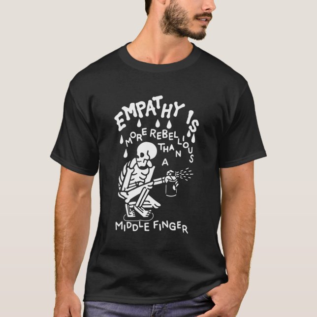 Camiseta La Empatía Es Más Rebelde Que Un Dedo Medio (Anverso)