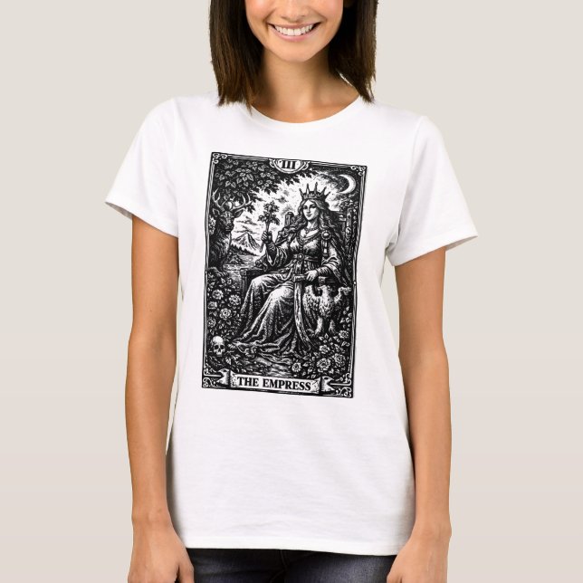 Camiseta La Emperatriz — BurnsInHell Tarot III (Anverso)